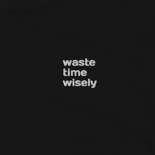 waste time wisely - broderie